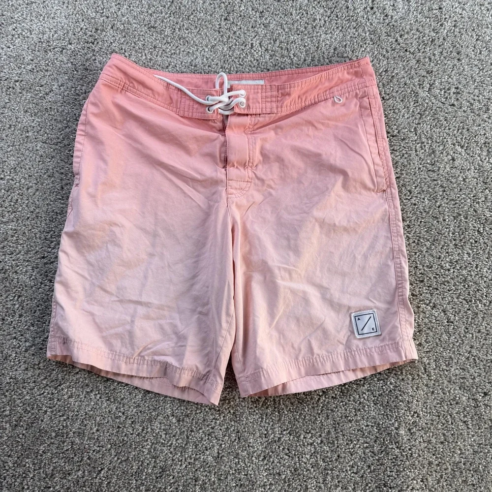 American Eagle Outfitters Swim Shorts Mens Medium Pink Ombré Trunks Beach